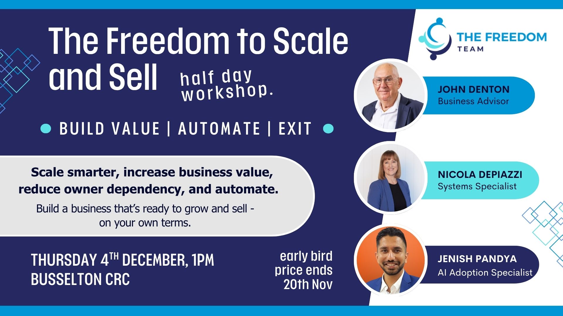 Freedom To Scale and Sell Workshop 