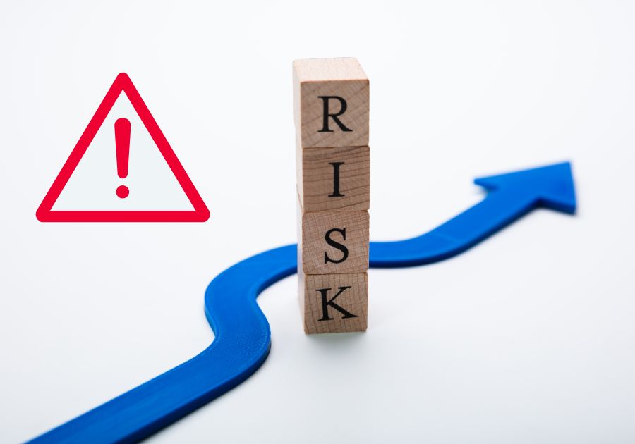 Avoid risks arrow going around an obstacle