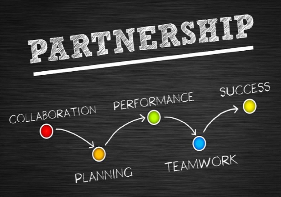 Partnership diagram leading to success